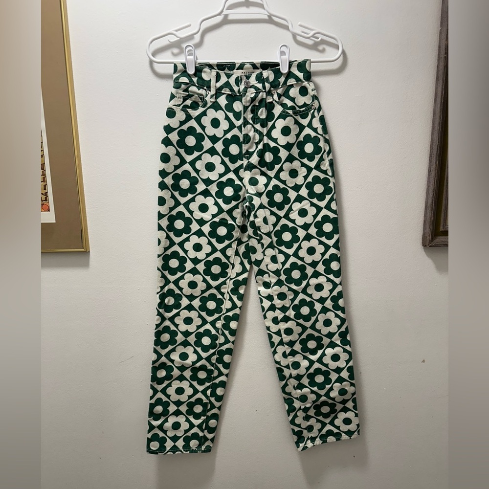 PacSun High-Waist Geo Daisy Print Straight Jeans - Picture 4 of 13
